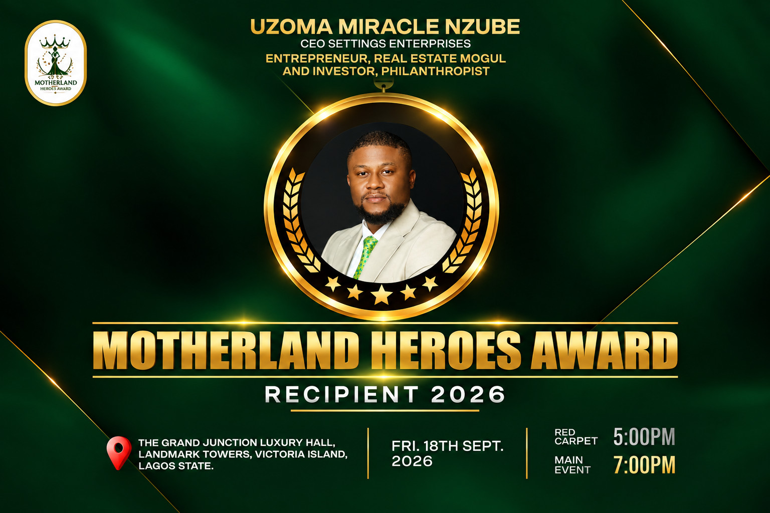 Ajilesoro Named Recipient Of Motherland Heroes Award 2026-