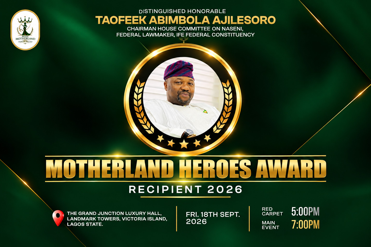 Ajilesoro Named Recipient Of Motherland Heroes Award 2026-